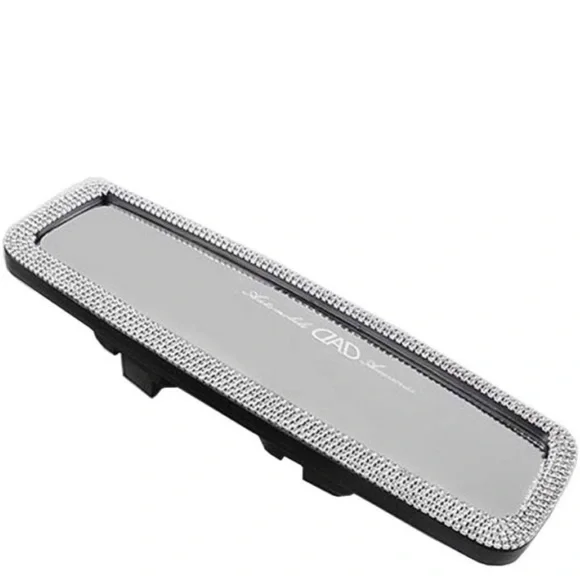 Rhinestone Car Rear View Mirror - Picture 2 of 2